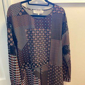 Thakoon Addition Silk Patchwork Dress (size 12)